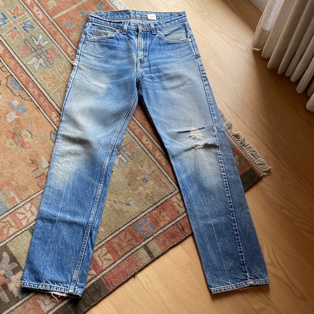 Absolutely Incredible Vintage Orange Tag Levis 505 Jeans - 30 x 32